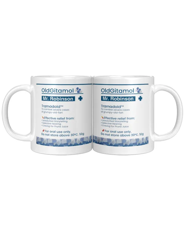 Funny Mug - Retirement Pill Prescription - Personalized Mug, Gifts for Grandpa, Gift idea for Grandpa