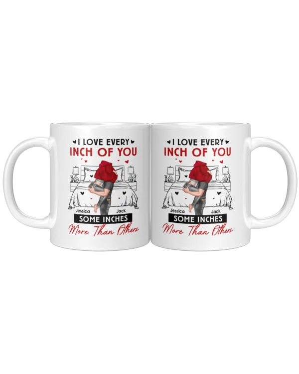 I Love Every Inch Of You - Personalized Color Changing Mug, Gifts For Boyfriend, Gifts Idea For Boyfriend