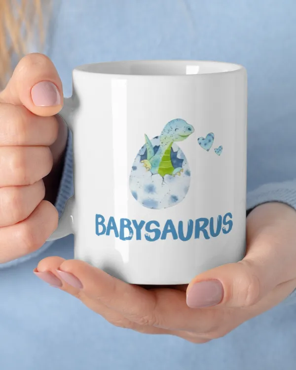 Personalised [BRACHIOSAURUS] Funny [BabySaurus] Cute Dinosaur Gift / Family Mug , Personalized Mug, Gift for Dad, Father's Day Gift, Funny Dinosaur Mug, Mug For Dad, Butt Mug