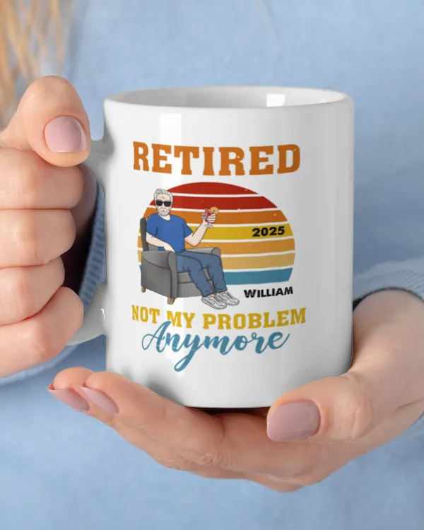 Officially Retired - Personalized Mug, Gifts For Grandpa, Gifts Idea For Grandpa