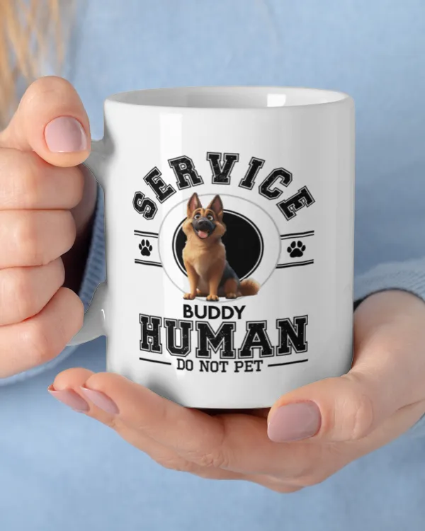 Service Human - Personalized Mug, Gifts For Dog Lovers, Gifts Idea For Dog Lovers
