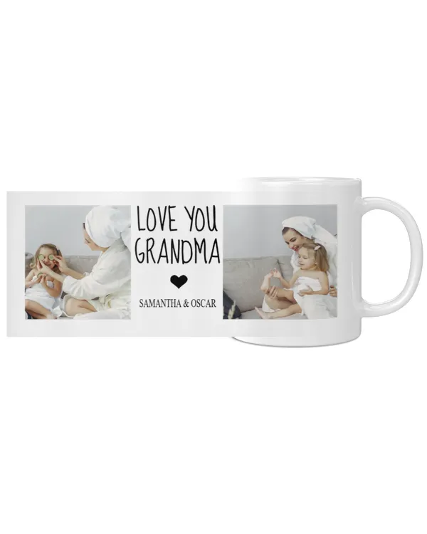 Modern Collage Photo Love You Grandma Best Gift Espresso Cup, Gifts For Grandma, Gifts Idea For Grandma