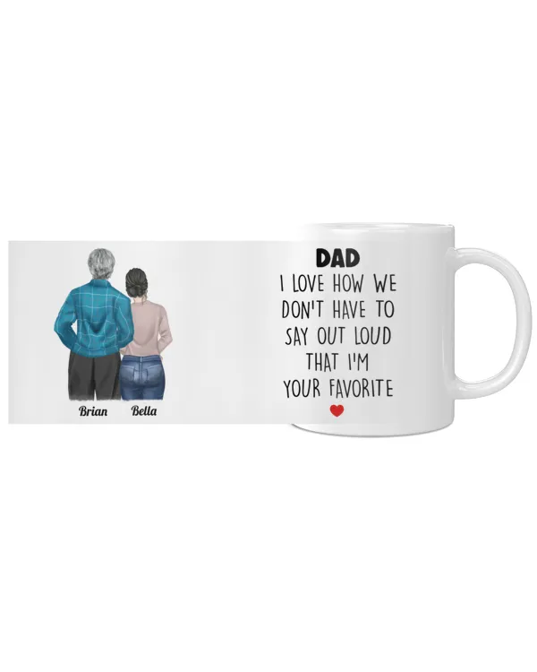 I Love How We Don'T Have To Say Out Loud - Personalized mug, Gifts for Dad, Gift idea for Dad, Father's day gift
