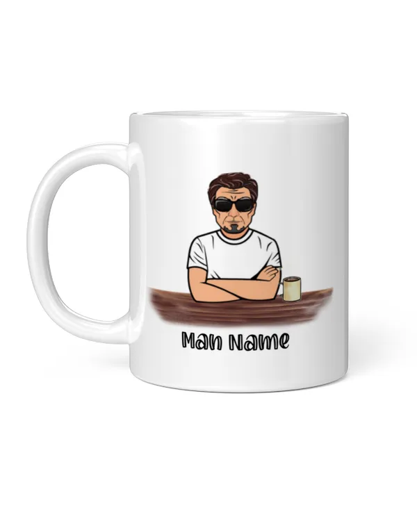 Funny Dad Grandpa Uncle To Do List Cartoon Man Personalized Coffee Mug, Gift For Dad, Father's Day Mug