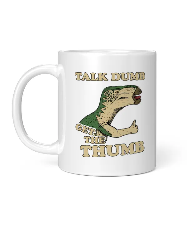 Take Dumb Get The Thumb. A Short Story Everyday, Gift for Dad, Father's Day Gift, Birthday Gift Funny Dinosaur Mug, Mug For Dad
