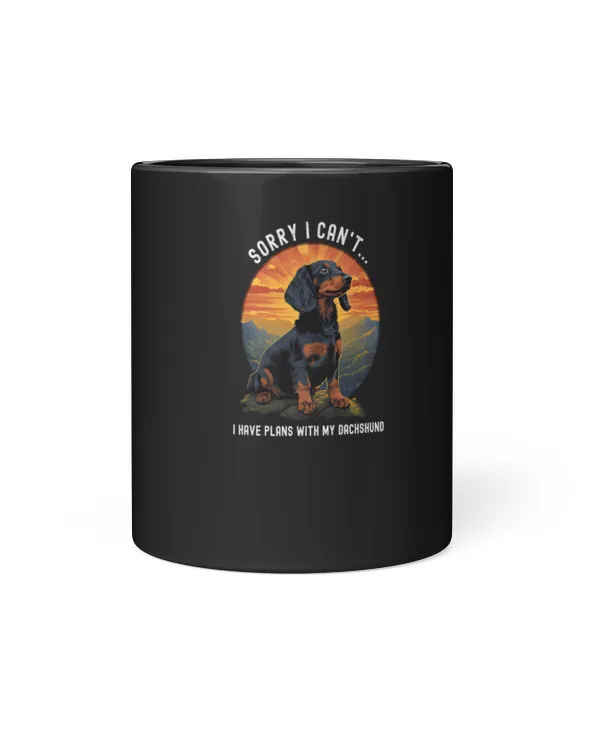Sorry I Can't I Have Plans With My Dachshund retro Premium