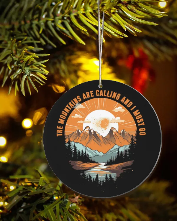 Hiking Trails - The Mountains Are Calling And I Must Go Ornament