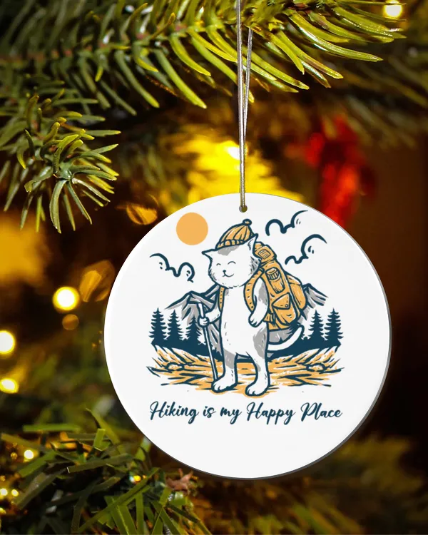 Hiking Trails - Hiking Is My Happy Place Ornament