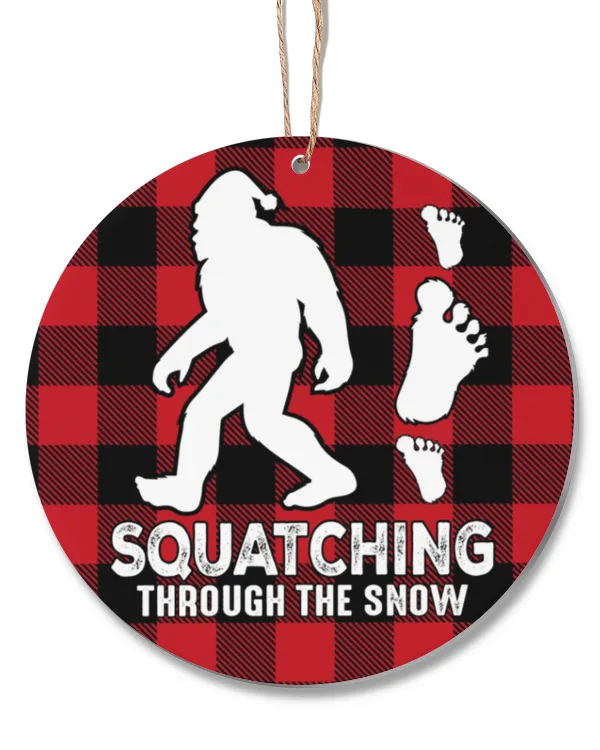 Bigfoot Christmas Ornament - Hiking ( Hiking Trails )