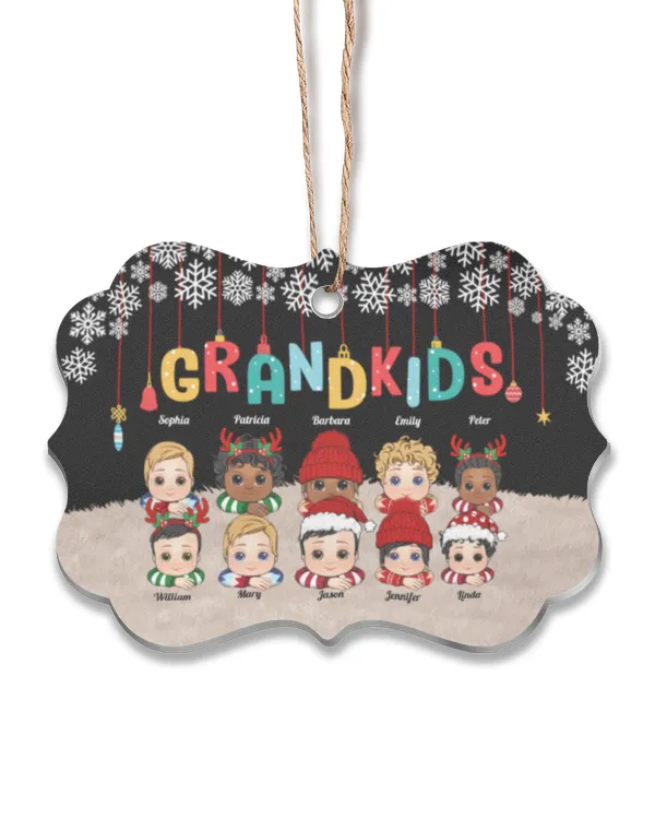 My Grandkids - Personalized Acrylic Ornament, Gift For Grandpa, Gift Idea For Grandpa
