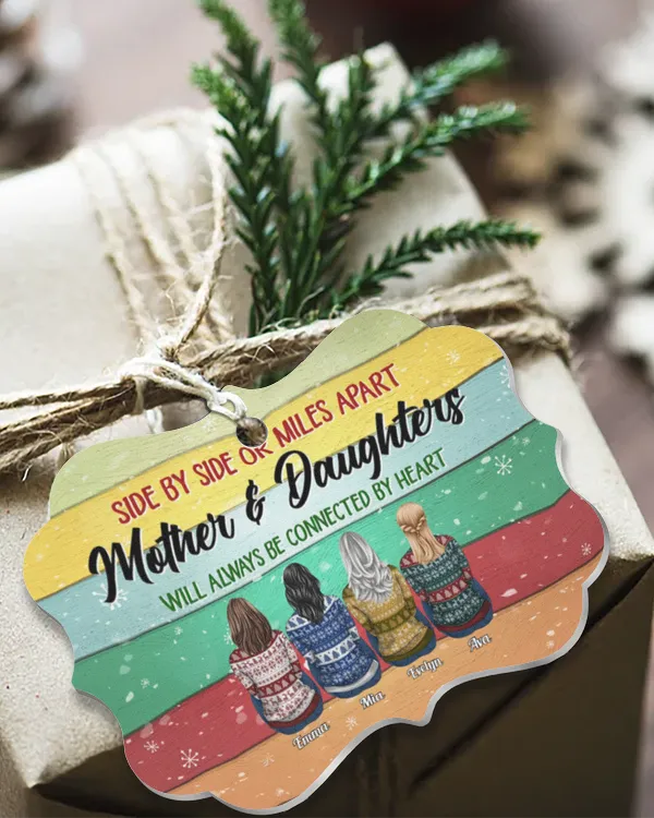 The Love Between Mother And Daughter Is Forever - Personalized Aluminum Ornament, Gifts For Mom, Gifts Idea For Mom, Mother's Day Gift