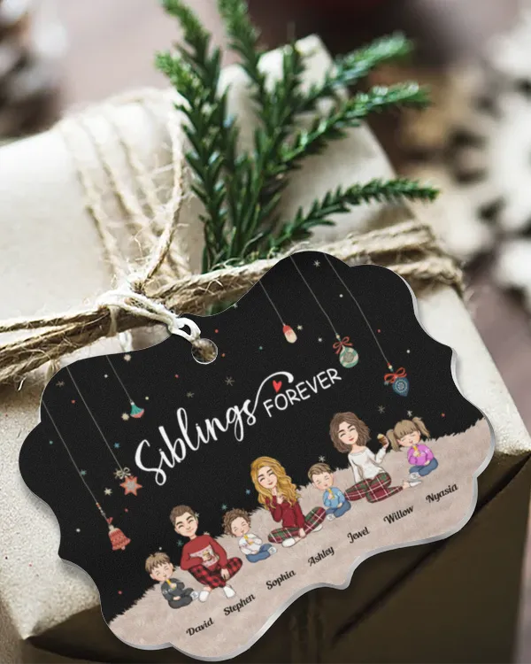 Siblings Forever 2- Personalized Acrylic Ornament, Gifts For Brother, Gifts Idea For Brother