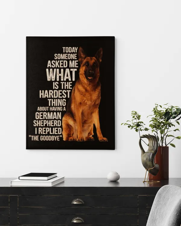 German Shepherd canvas , The goodbye