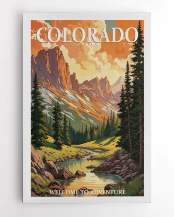 Colorado Welcome To Adventure Art Print