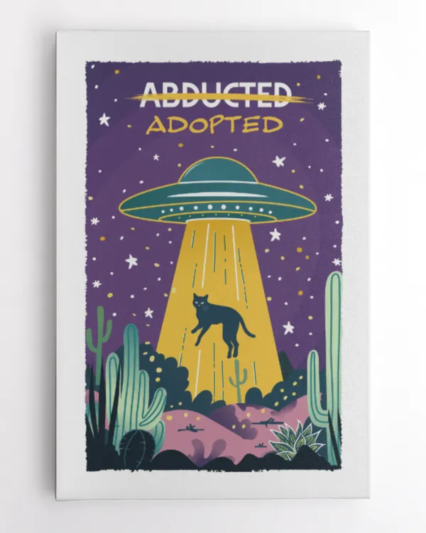 Adopted Black Cat Abduction Art Print