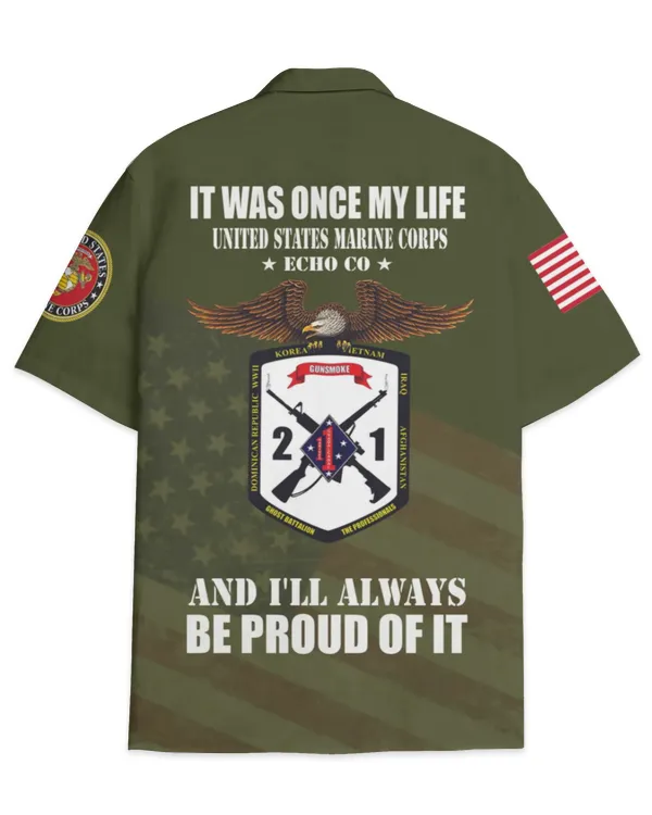 2nd Battalion 1st Marines Echo Company Hawaiian Shirt