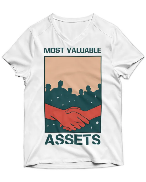Unisex Jersey SS V-Neck T-Shirt