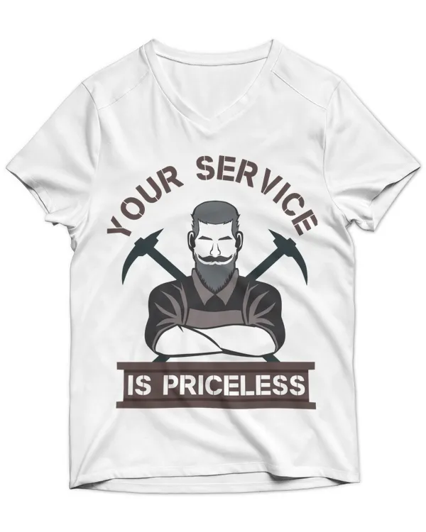 Unisex Jersey SS V-Neck T-Shirt