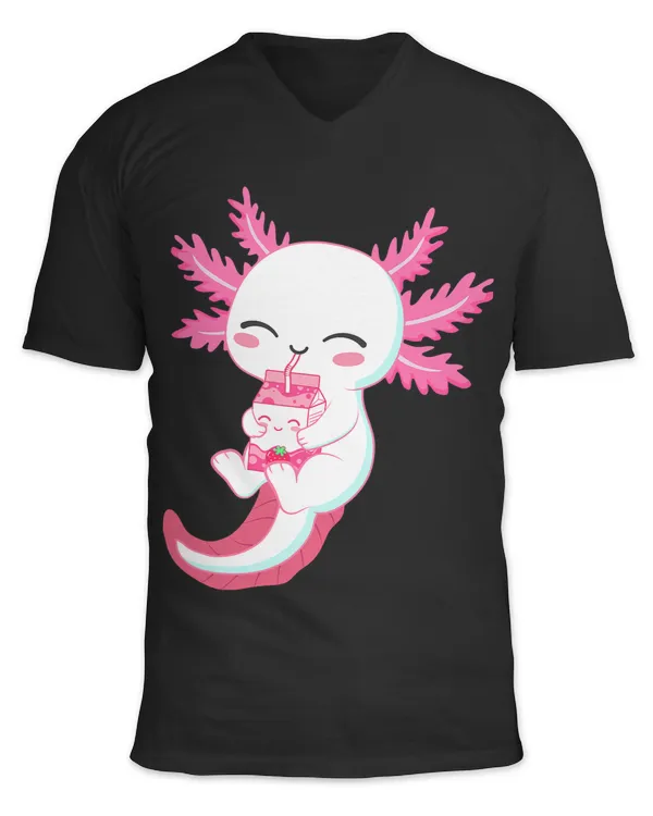Axolotl Lover Strawberry Milk Carton Pink Kawaii Japanese Anime Axolotls