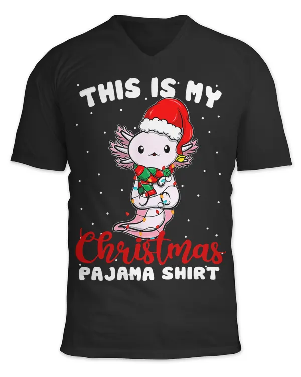 Axolotl Lover This Is My Christmas Pajama Axolotl Santa Claus Hat Lights 236 Axolotls