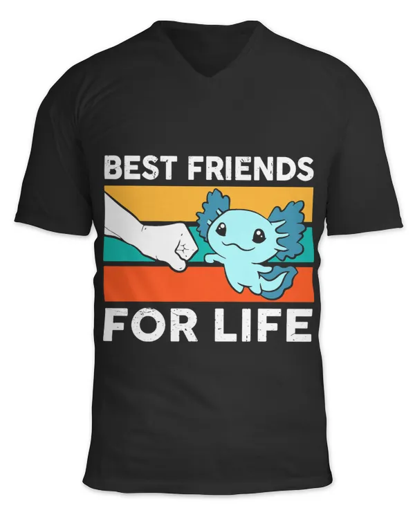 Axolotl Lover TShirt Best Friends For Life Funny Kids Boys Men Axolotls