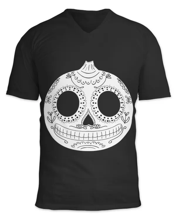 Skeleton Skulls Calavera Calabaza Dia of the Muertos Sugar Pumpkin Skull