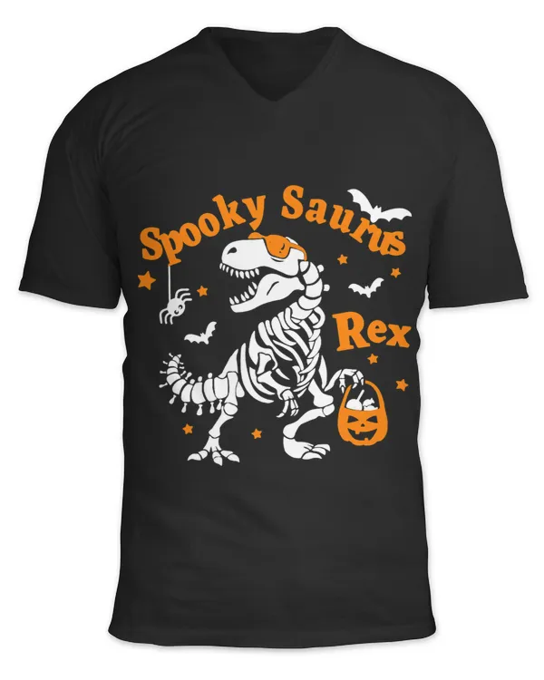 Skeleton Skulls Mummy Spooky Dinosaur Rex Halloween Funny Pumpkin Skull