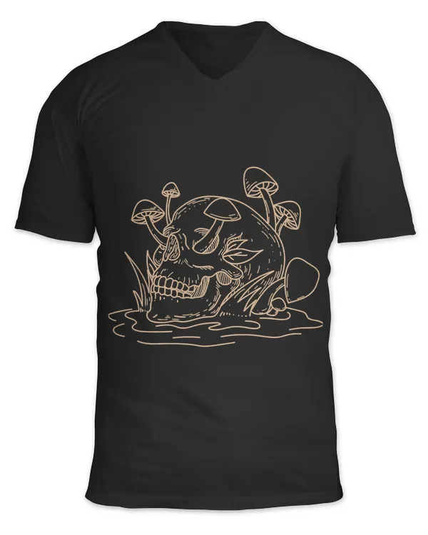 Skeleton Skulls Mushroom Morel Mycologist Goth Mushroom Skeleton676 Skull