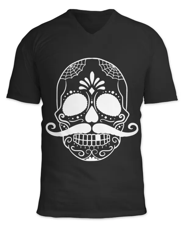 Skeleton Skulls Mustache Sugar Skull Calavera Day of the Dead Halloween Skull