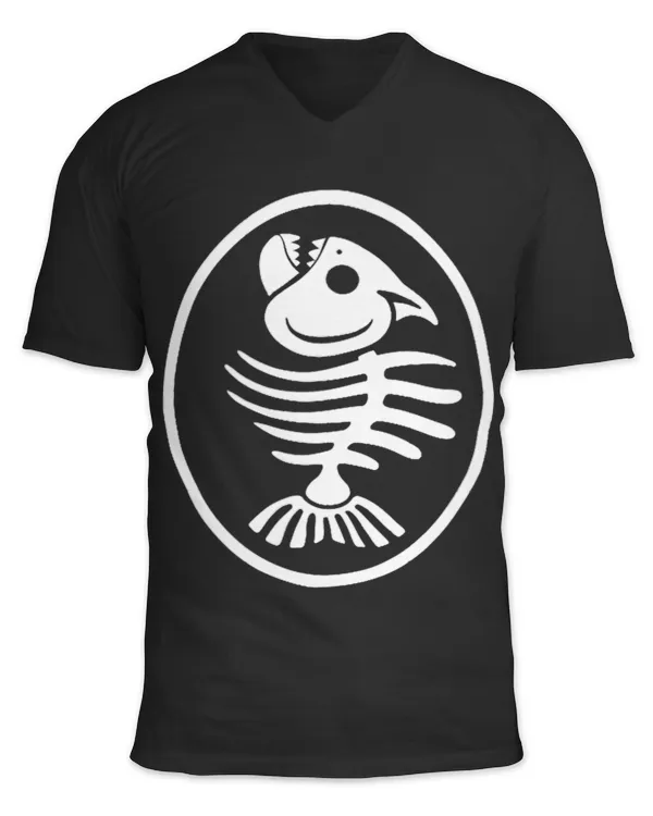 Skeleton Skulls Piranha skeleton.Minimalist design of a fish skull and bones 2 Skull