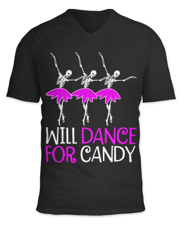 Skeleton Skulls Will Dance for Candy Dancing Skeleton Halloween Squad Girls Skull