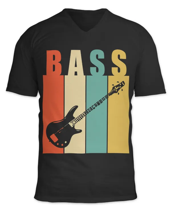 Guitarist Vintage Bass Guitar Jazz Rock Bass Guitar Silhouette Shirt Guitar