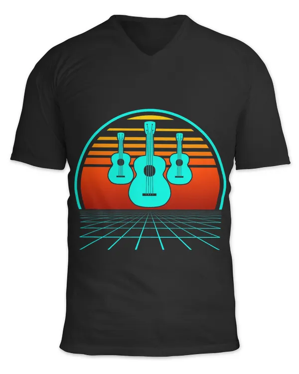 Guitarist Vintage Retro Ukulele Player Guitar Music Lover Graphic Guitar