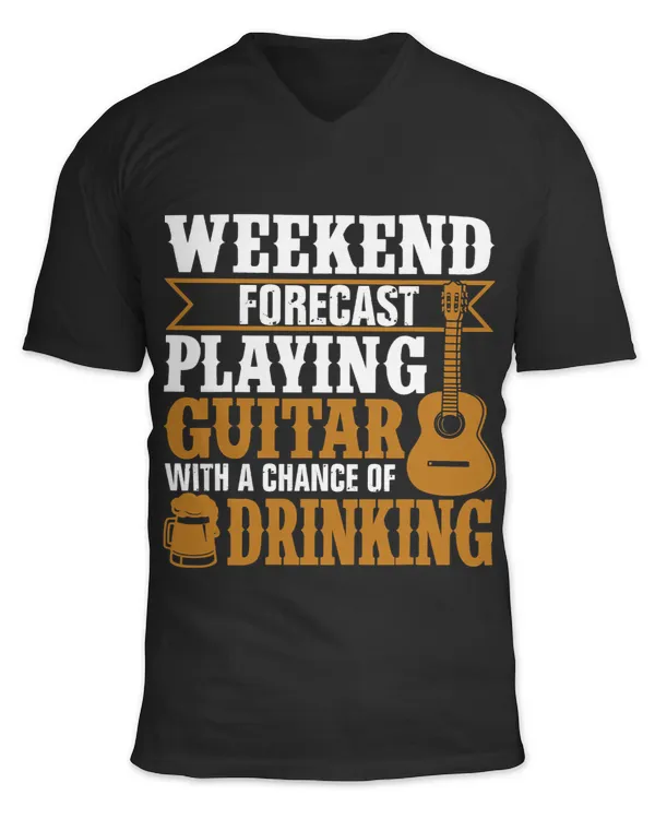Guitarist Weekend Forecast Playing Guitar With Drinking Rock Guitar