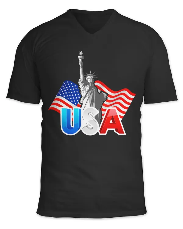 Unisex Jersey SS V-Neck T-Shirt