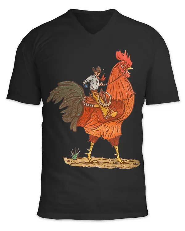 Chickens Retro Cowboy Riding Rooster Funny Western Country Cowboy