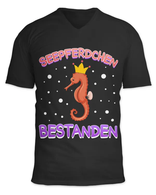 Seahorse Lover Bestanden Swimming Badge Gift Children