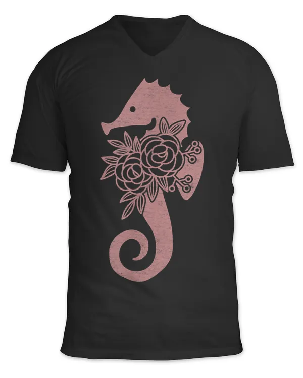 Seahorse Lover Boho Floral Cute Seahorse Flower Ocean Animal Nature Lover