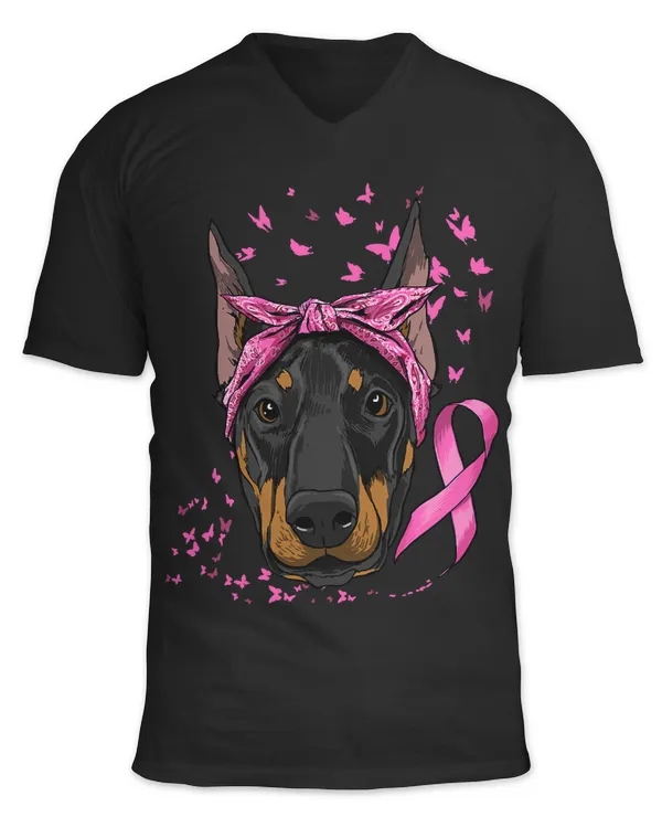 BC Doberman Pinscher Pink Ribbon Breast Cancer Awareness255 Cancer