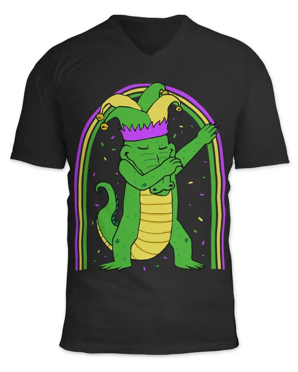 Crocodile Lover Dabbing Alligator Glory Mardi Gras Fat Tuesday Gift For Alli