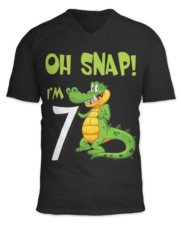 Crocodile Lover Dancing Happy My Birthday Oh Snap Im 7 Years Old