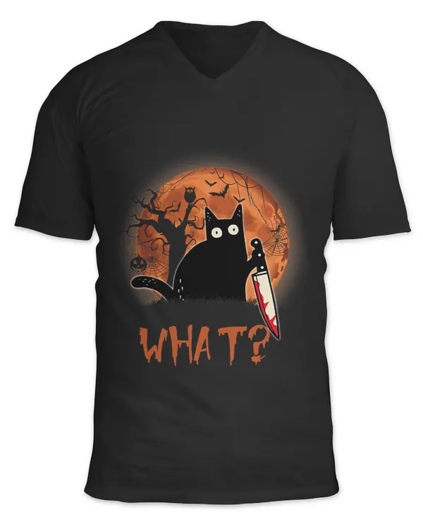 Black Cat Paws What Murderous Cat Holding Knife Funny Halloween Costume 408