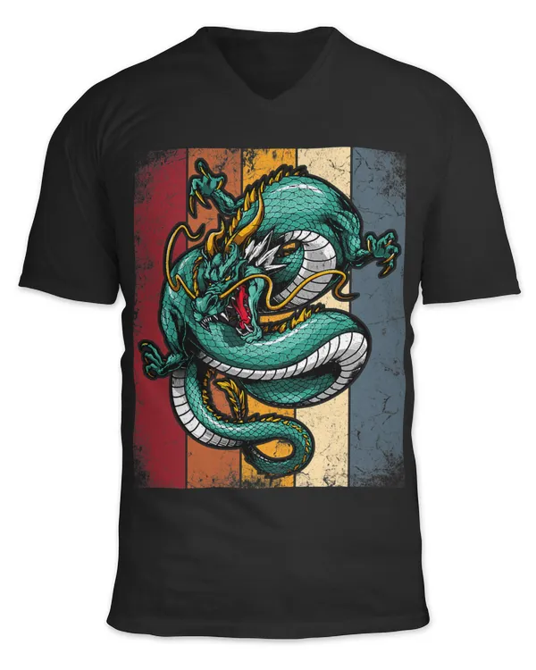 Retro Dragon Shirt Vintage Dragon Believer Top Men Dragon