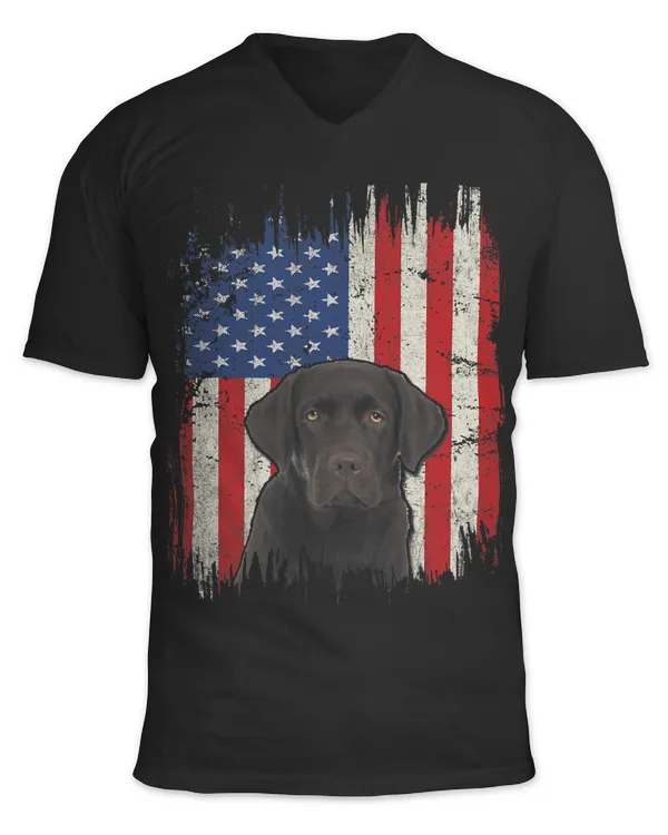 4th Of July Labrador American Flag Patriotic Chocolate Lab