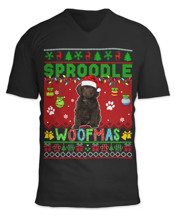 Sproodle Christmas Woof Santa Sproodle Lover Owner Family 48