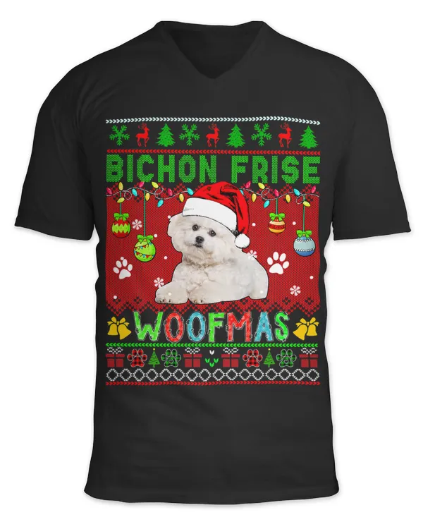 Bichon Frise Christmas Woof Santa Bichon Frise Dog Lover 49