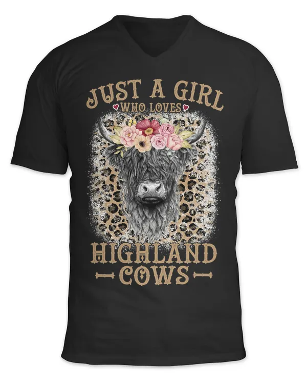 Just a Girl Who Loves Highland Cows Women Girls Farm Animal 230