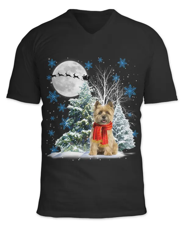 Cairn Terrier Under Moonlight Snow Christmas Pajama 137