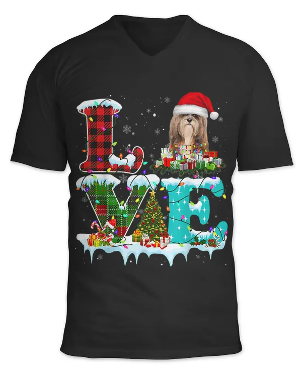 Lhasa Apso Christmas Tree Light Pajama Dog Xmas 5