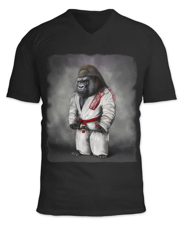 Gorilla Judo Karate Master in White Judogi